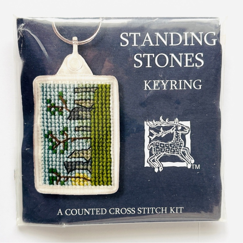 Textile Heritage Celtic Standing Stones Keyring Counted Cross Stitch Kit